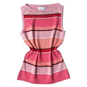 Worthington Pink and Hot Pink Striped Sleeveless Top